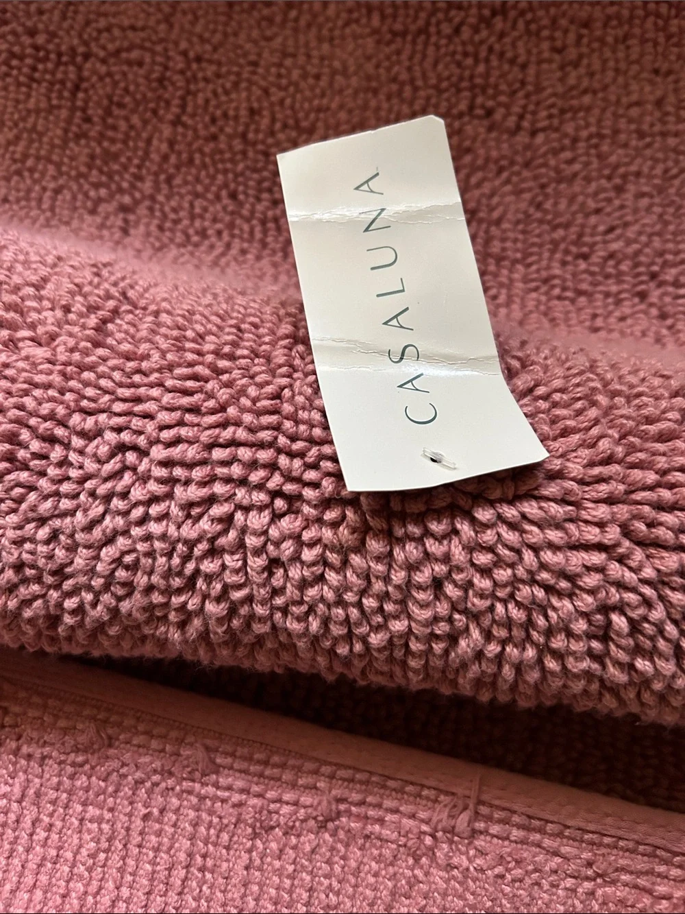 Casaluna All Loop 24” x 60” Rose. 100% Cotton Bath Rug